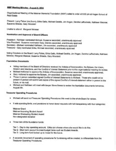 MMF Organizational Minutes – 8-5-2024 – signed